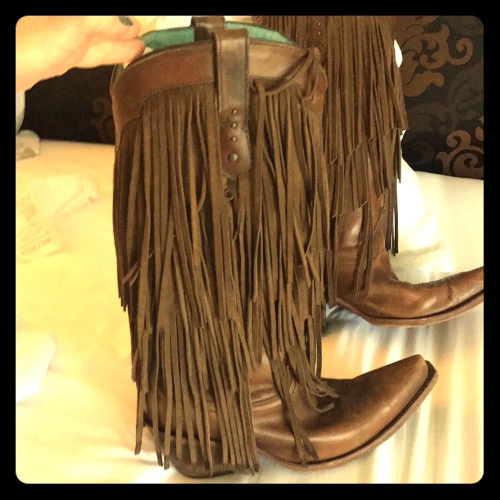 Corral Fringe cowboy boots
